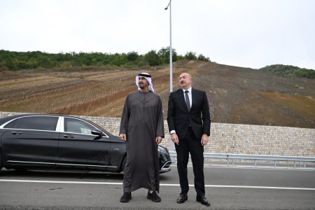 Azərbaycan və BƏƏ prezidentləri Daşaltıda - FOTO