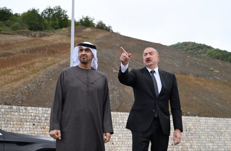 Azərbaycan və BƏƏ prezidentləri Daşaltıda - FOTO