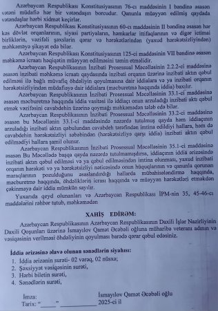 Şəhid ailəsi və Qarabağ veteranı Prezidentə müraciət etdi