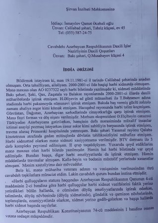 Şəhid ailəsi və Qarabağ veteranı Prezidentə müraciət etdi