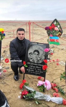 Milli Qəhrəmanların ailələri Aktauda qəza yerində - GÖRÜNTÜLƏR