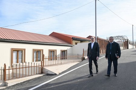 Prezident Kərkicahan qəsəbəsində...  - FOTO