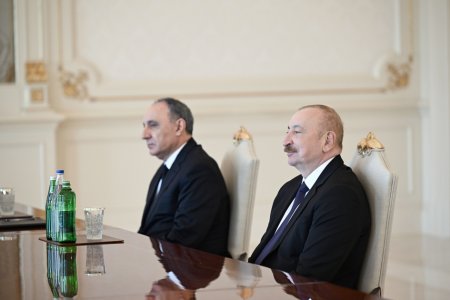 Prezident Muhsin Şentürkü qəbul edib - FOTOLAR