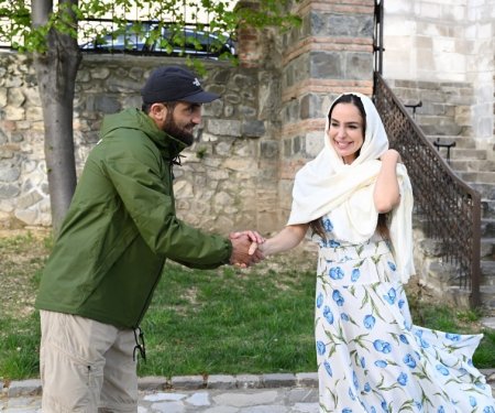 Leyla və Arzu Əliyevalar Xan məscidini ziyarət ediblər