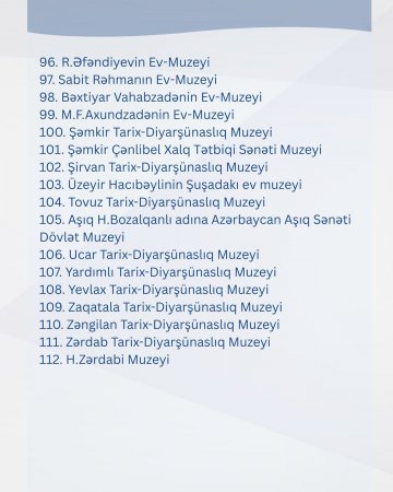 Mayın 18-i muzeylərə pulsuz gedə bilərsiniz