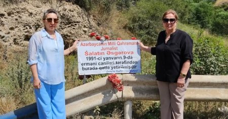 Müəllimlər Salatın Əsgərovanın şəhid olduğu yerə getdilər - FOTOLAR
